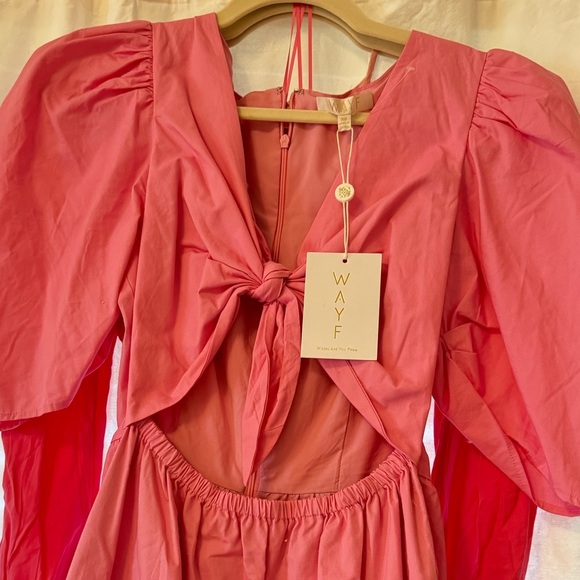 WAYF Pink Cut-Out Midi Dress Peggy - Picture 8 of 9